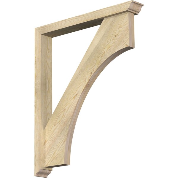 Ekena Millwork Westlake Traditional Rough Sawn Bracket w/ Offset Brace, Douglas Fir, 4"W x 30"D x 36"H BKT0402X30X36WTL01RDF - main